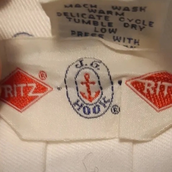 VTG JG HOOK RITZ pleated front bib apron plaid skirt cottagecore coastal S - Picture 12 of 12